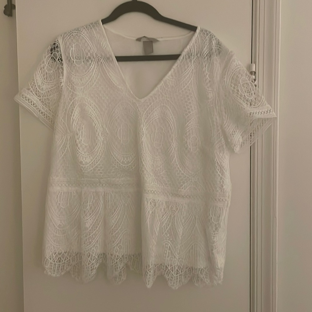 NWOT lace H&M blouse size XL